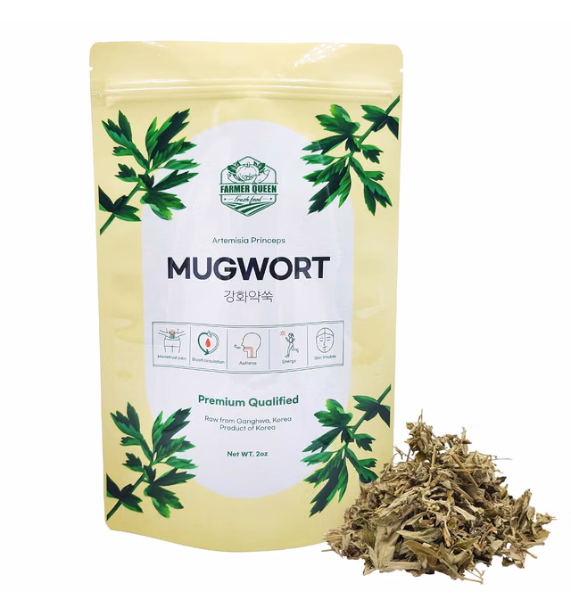 Korean Pure Mugwort | Artemisia Princeps 2 Ounce Harvested, Packaged in Korea Loose Leaves