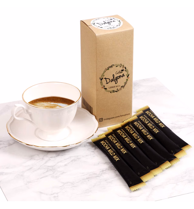 Premium Gold Mix Coffee - 3 in 1 Korean Instant Coffee Packets with Gift Box Set, Brown Coffee House Mocha Mild Mix 20 Sticks