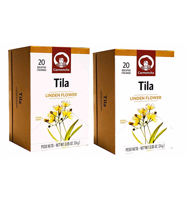 Carmencita. Linden Flower Tea. Tila. 20 Tea bags. 24g (0.85oz). Pack of 2.