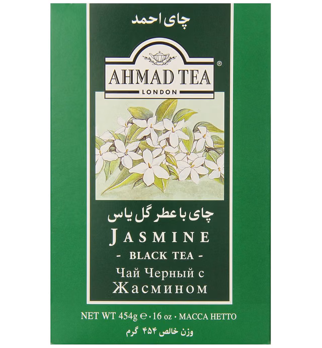 Ahmad Tea Black Tea, Jasmine Black Tea Loose Leaf, 454g - Caffeinated & Sugar-Free