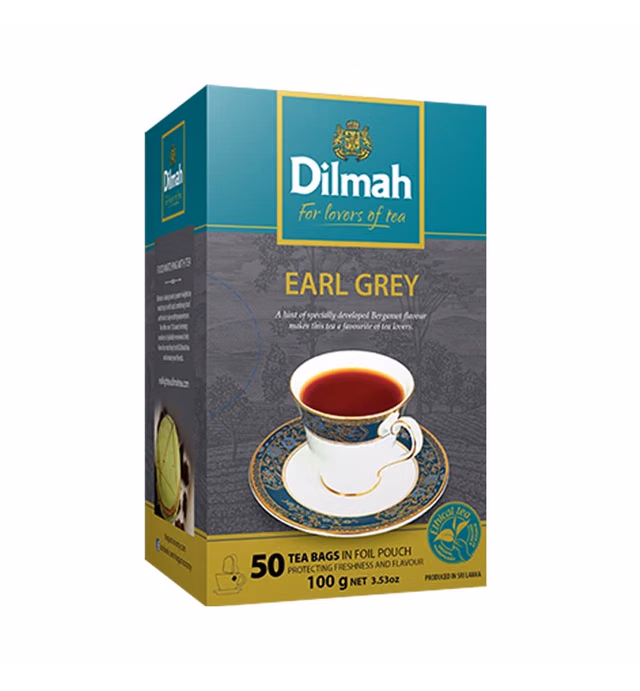Dilmah Earl Grey Ceylon Tea - 50 Tea Bags 100g