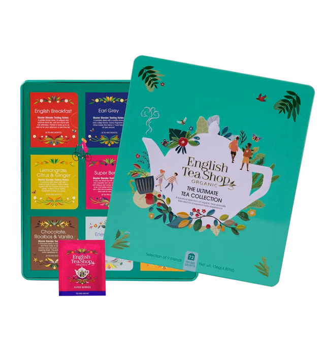 English Tea Shop - Ultimate Tea Collection- Gift Tin - 72 Tea Bags Sachets, 54g