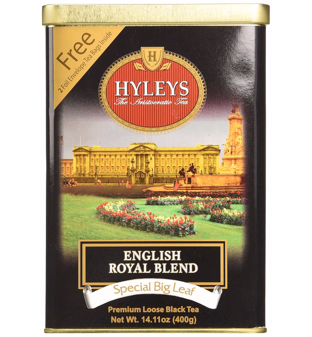 Hyleys English Royal Premium Loose Leaf Black Tea - 14.11 Ounce (400g) (GMO Free, Gluten Free, Dairy Free, Sugar Free and 100% Natural)
