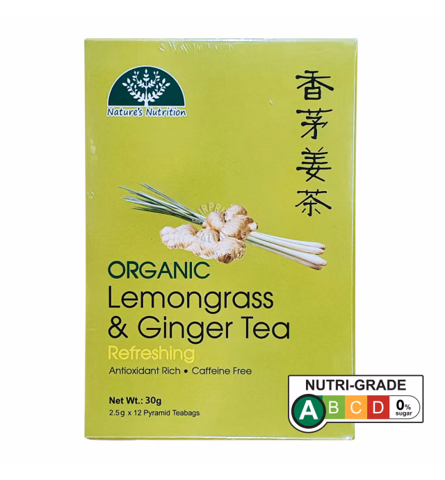 Nature's Nutrition Organic Tea Bag - Lemongrass & Ginger