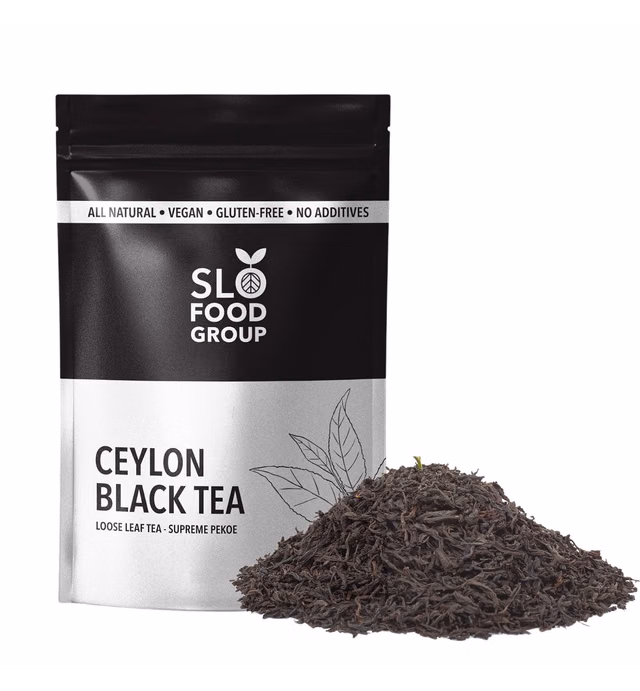 Slofoodgroup Ceylon Black Tea - Loose Leaf Black Tea from Sri Lanka - Pekoe Grade Tea Leaf (8 OZ)…