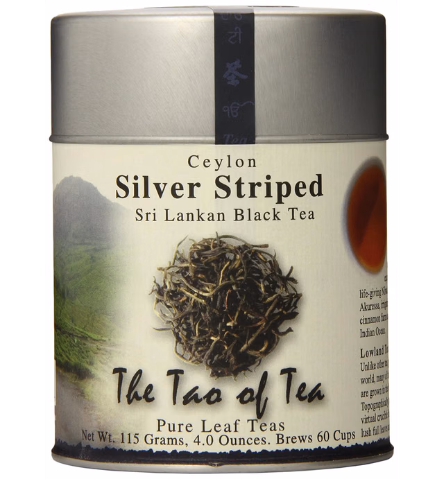 The Tao of Tea, Silver Striped Black Tea, Loose Leaf, 4 Ounce Tin
