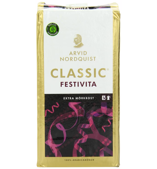 Arvid Norquist Classic Coffee, Extra Morkrost (Dark Roast), 17.6 Ounce