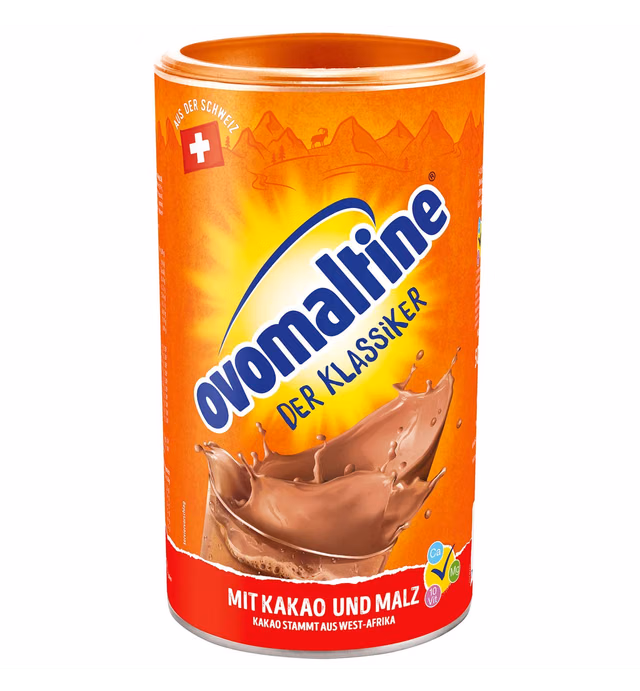 Ovomaltine of Switzerland Hot/cold chocolate hot/cold cocoa chocolate milk mix IMORTED from GERMANY-500 g