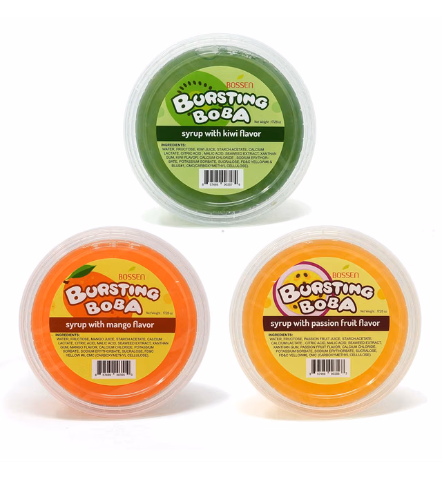 Bursting Popping Boba Variety Three Pack - Mango, Kiwi, Passionfruit