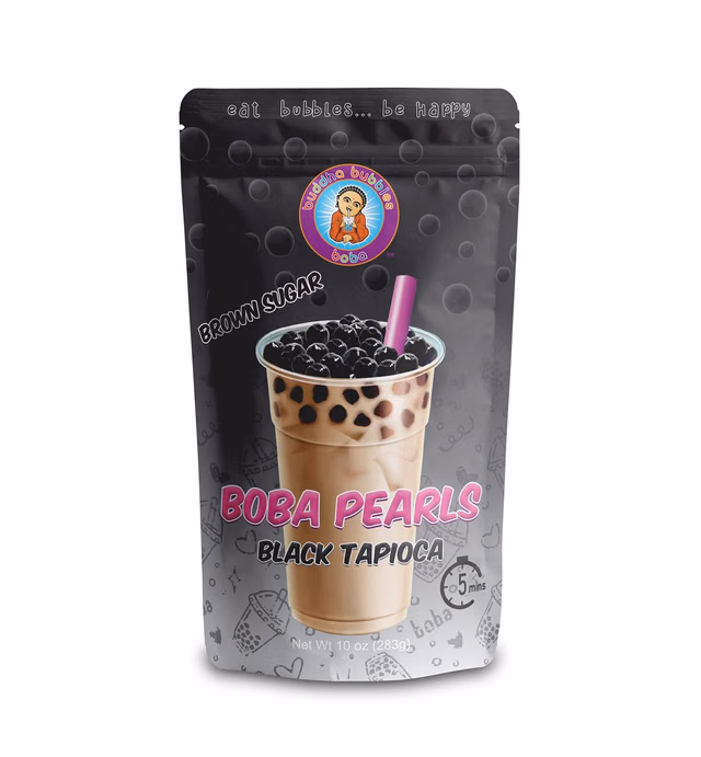 5 MINUTE BOBA / Black Tapioca Pearls By Buddha Bubbles Boba 10 Ounces (283 Grams)