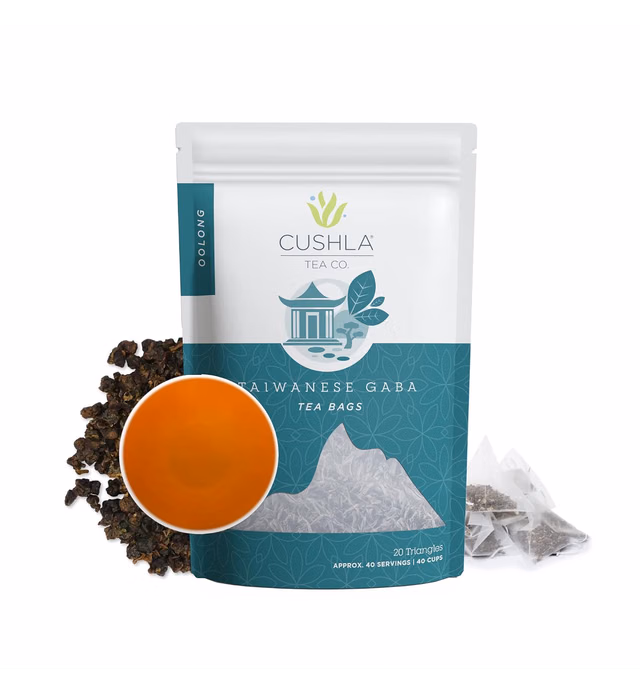 Taiwanese GABA Oolong Tea Bags - Gaba Oolong Relaxing Tea. Relaxing Tea for Calming the Nerves, Clearing the Mind & Relaxing the Body. Approx. 40 Cups