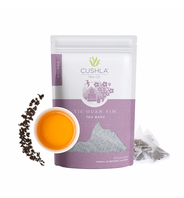Tie Guan Yin Oolong Tea Bags - Ti Kuan Yin - Iron Goddess of Mercy Oolong Tea Bags