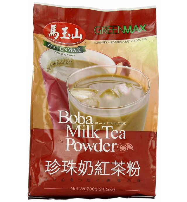 Greenmax Boba Milk Tea Powder, Black Tea, 24.5 Ounce