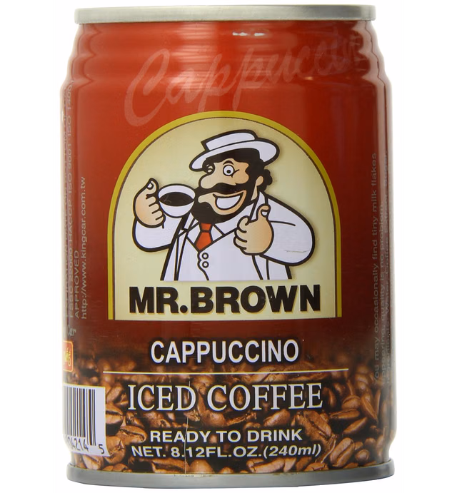 Mr. Brown Iced Coffee, Cappuccino, 8.12 Fl Oz (Pack of 24)