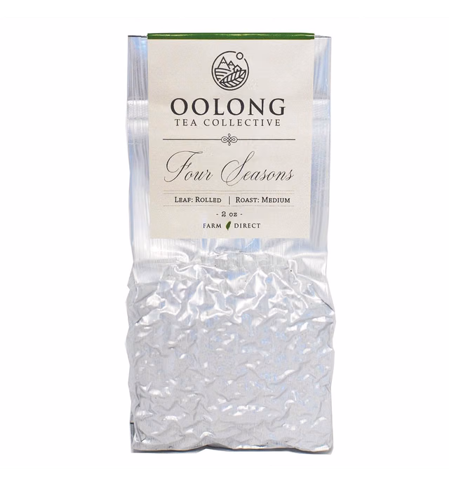 Roasted Four Seasons Oolong Tea - 2022 Fresh Harvest - No Added Flavors - 100% Natural Loose Leaf Tea from Taiwan - Tea Gift, Hot Tea, Iced Tea, Milk Tea - By Oolong Tea Collective (2oz)