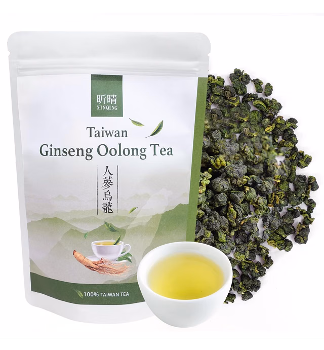 Xin Qing Ginseng Oolong Tea Ginseng Loose Leaf Tea Oolong tea Loose Leaf Tea Ginseng Tea Taiwan High Mountain Oolong Tea Taiwan Tea Loose Oolong Tea Premium Ginseng with Taiwan Oolong Tea 人蔘乌龙茶 台湾高山茶 乌龙茶 200g