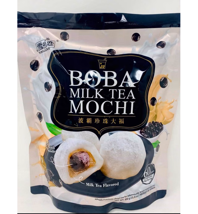 Yuki and Love Boba Milk Tea Mochi, 60 Count, 2 Pack of 60 Oz