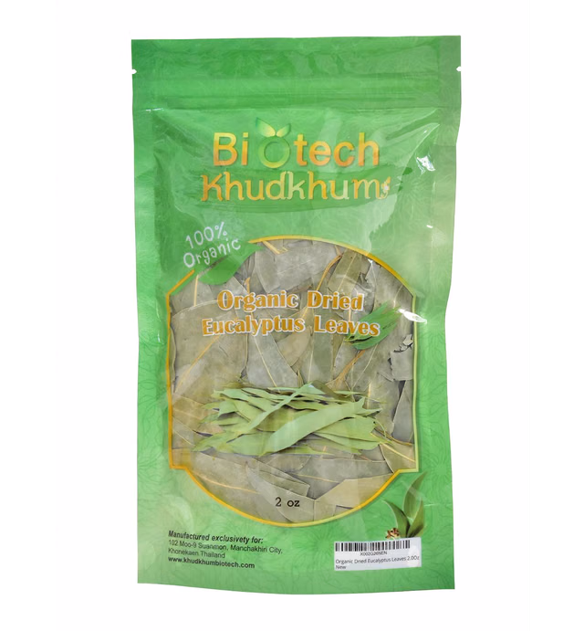 Wild Eucalyptus Leaves for Tea 2.0Oz (56 Grams) from High Nutrition Asian Dried Eucalyptus/Eucalypto Leaves - Clean & Safe in Standard Manufacture Package