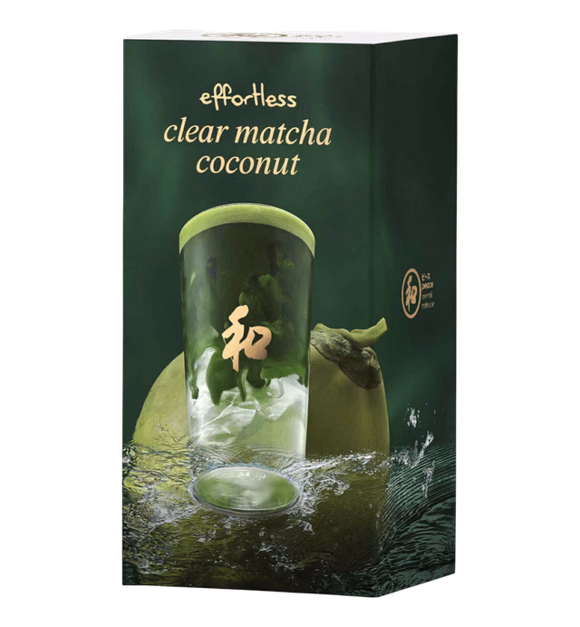 Effortless clear matcha coconut