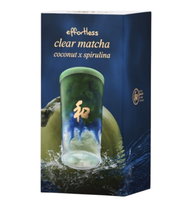 Effortless clear matcha coconut x spirulina