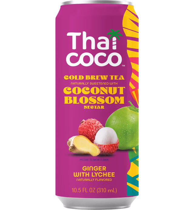 Thai Coco - Cold Brew Coconut Blossom Tea Ginger with Lychee flavored