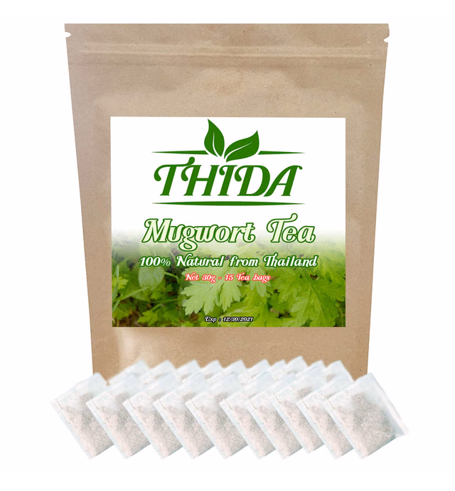 Mugwort Tea 15 Bags | Asian Herb Tea Mugwort Leaves Supply From Thailand