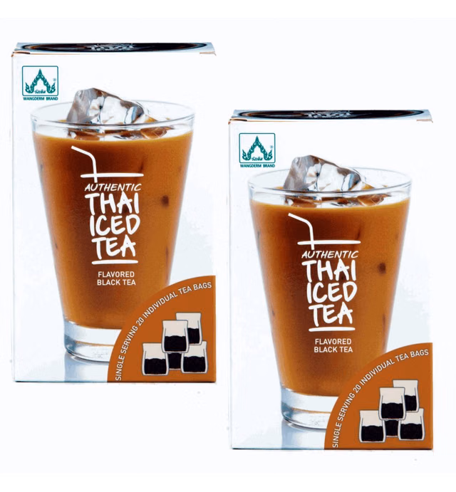 Authentic Thai Iced Tea Flavored Black Tea (Pack of 2)