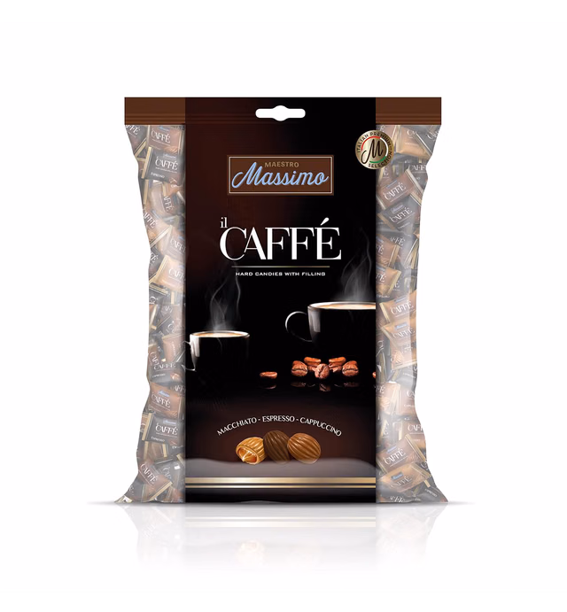 Maestro Massimo | IL Caffè Best Coffee Candy | Individually Wrapped Assortment with Filling - Macchiato, Espresso, Cappuccino, 2.2 Pound (Pack of 1)