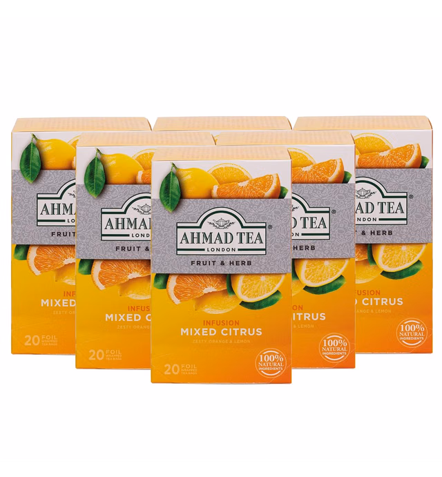 Ahmad Tea, Mixed Citrus, 20 Count (Pack of 6)