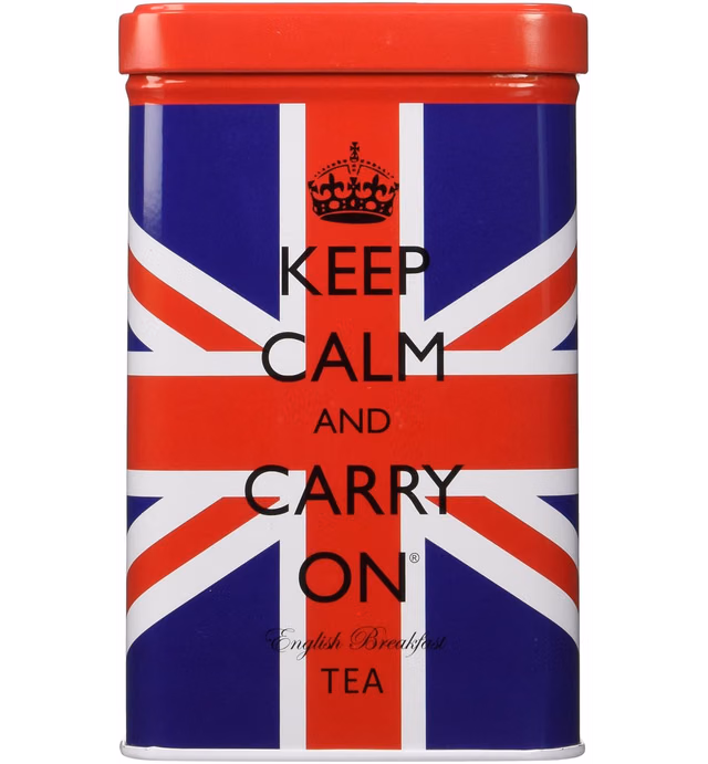 Keep Calm and Carry On Union Jack Tin, English Breakfast Tea (40 Bags, 125g, 4.4 oz)