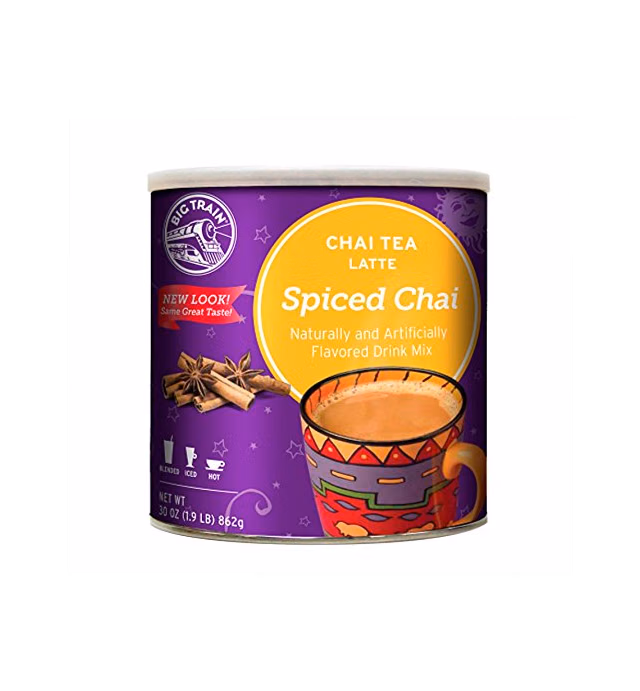 Big Train Spiced Chai Tea Latte Instant Powdered Mix, 1.9 Pound Container