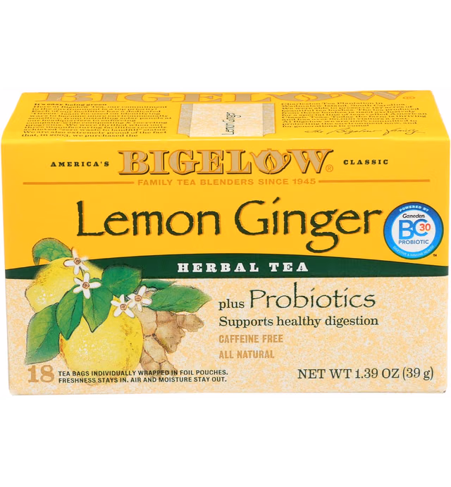 Bigelow Tea, Tea Herb Plus Lemon Ginger (Caffeine Free), 18 Count