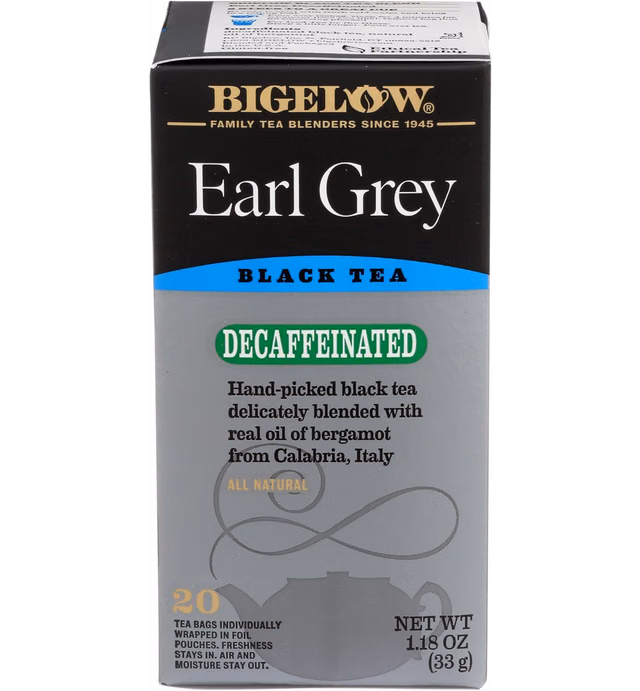 Bigelow, Earl Grey Tea (Decaffeinated), 20 Count(Pack of 1)