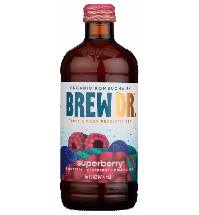 Brew Dr. Kombucha Superberry, 14 fl oz