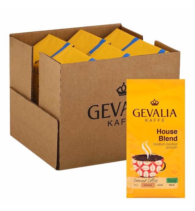 Gevalia Decaf House Blend Medium Roast Ground Coffee (12 oz Bag)