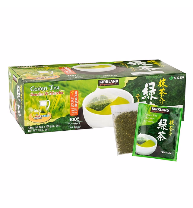 Kirkland Ito En Matcha Blend Japanese Green Tea-100 ct 1.5g tea bags