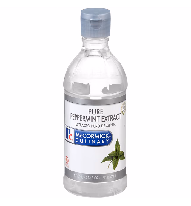 McCormick Culinary Pure Peppermint Extract, 16 fl oz - One 16 Fluid Ounce Bottle of Peppermint Extract, Made from Real Peppermint Leaves to Add Flavor to Milkshakes, Coffees, Cocktails and More