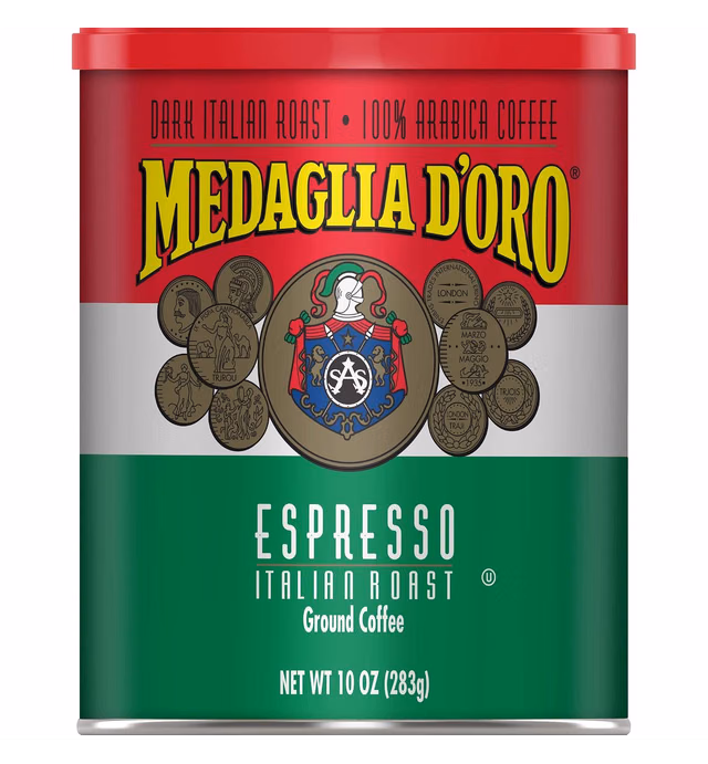 Medaglia D'Oro Italian Roast Espresso Style Ground Coffee, 10 Ounces (Pack of 12)