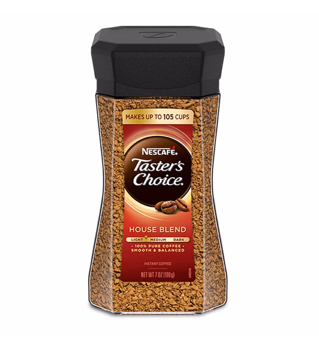 NESCAFE TASTER'S CHOICE House Blend Medium Light Roast Instant Coffee 7 oz. Jar