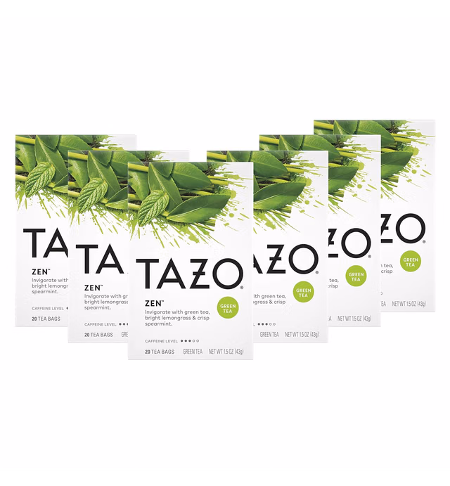 TAZO Tea Bags, Green Tea, Zen, 20 Count (Pack of 6)