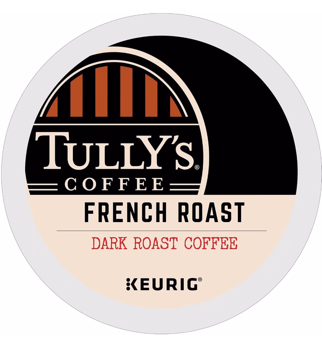 Tully's Coffee French Roast Keurig Single-Serve K-Cup Pods, Dark Roast Coffee, 24 Count (Pack of 4) - Packaging May Vary
