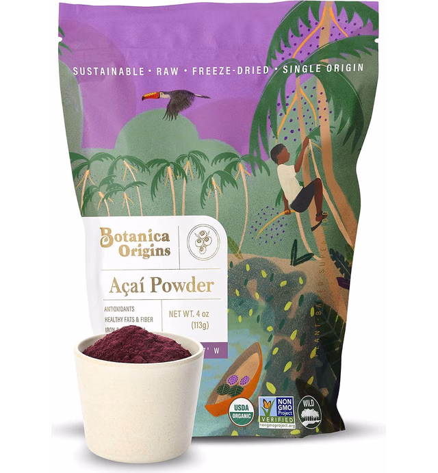 Botanica Acai Powder, 4 oz | Freeze-Dried | Organic | Raw | Gluten-Free | Vegan, Keto and Paleo Friendly
