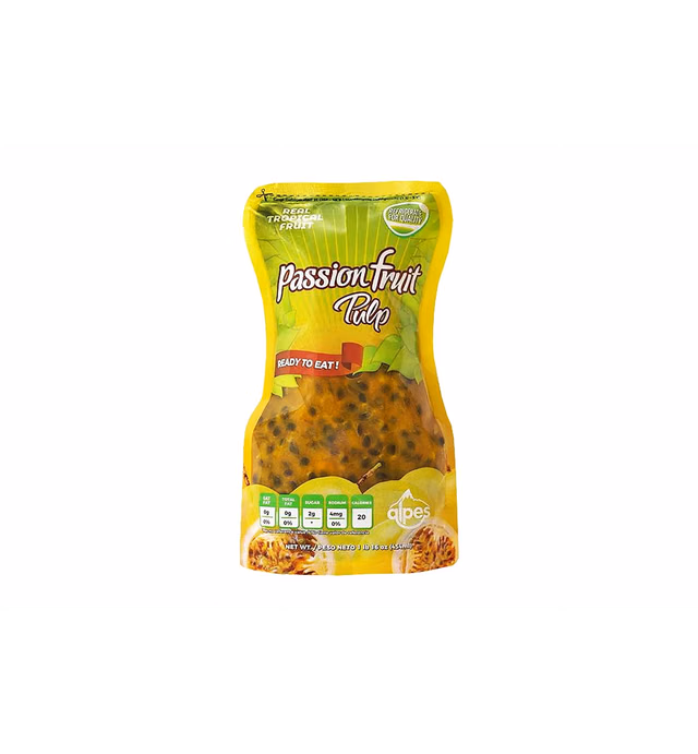 Alpes Passion Fruit Pulp Real Tropical Fruit Maracuyá Parchita Lilikoi (16 Fl Oz)