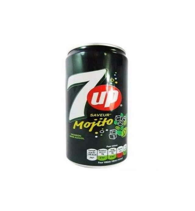 7 UP Mojito Seven up Soft Drink Soda (330ML Each can) Mint Lemon & Lime- NO Alcohol 24 pack