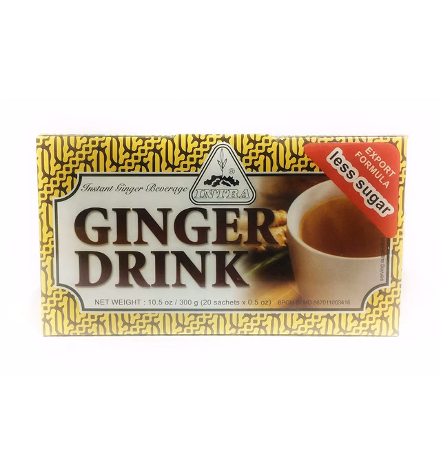 Intra Ginger Drink Less Sugar, total10.5 OZ,20PACK