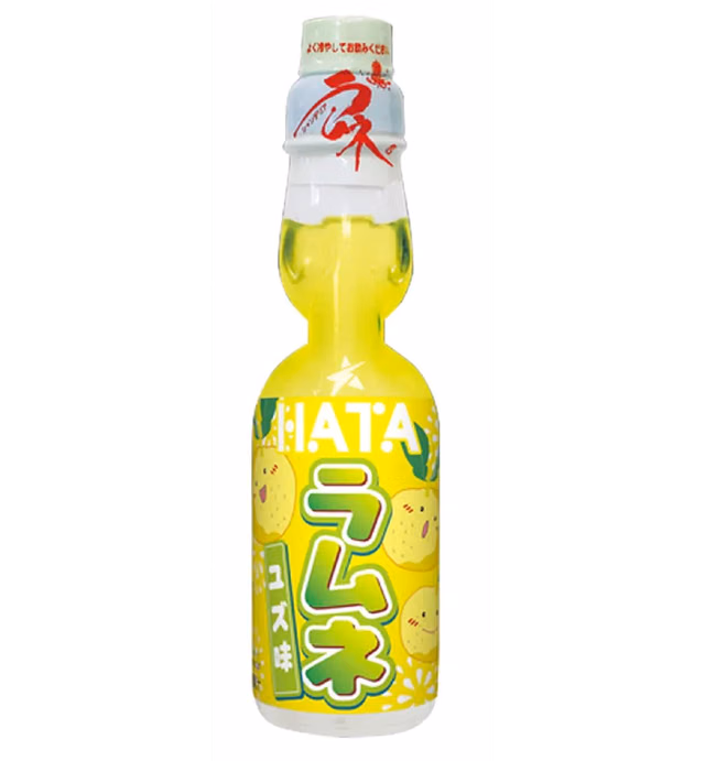 Ramune Japanese Soda Yuzu Flavour 6.7fl oz (200ml) (Japanese Candy Samurai)
