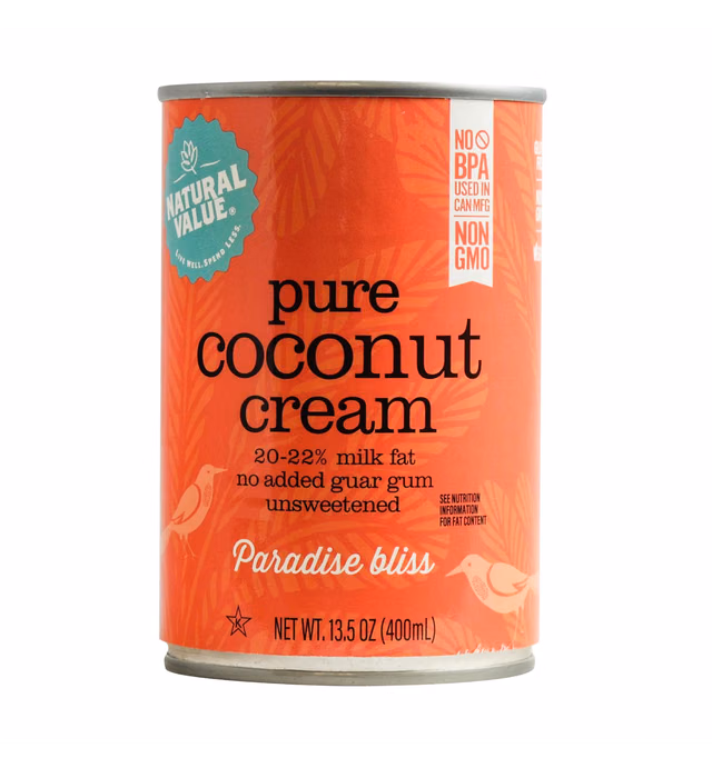 Natural Value Pure Coconut Cream, 13.5 Ounce, (Pack of 12)