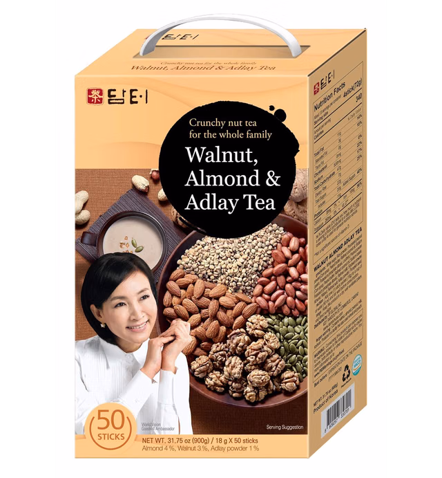 Damtuh Korean Walnut Almond Adlay (Job's Tear) Powder Meal Replacement Shake Breakfast Simple Meal 50T