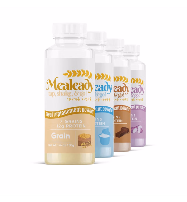 Mealeady | Ready-To-Go Meal Replacement in a Bottle! | Korean Healthy Shake Simple Meal On-The-Go!| Nutritional Powder with Crunchy Grains | Just Add Water or Milk
