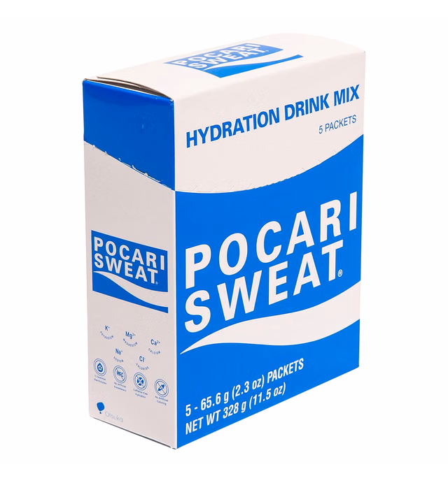 Pocari Sweat Powder - 1 Box, 5 Packets, Now in the USA, Restore the Water and Electrolytes, Hydration That is Smarter Than Water, Japan's Favorite Hydration Drink (40407)